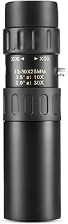 Portable Metal Monocular Telescope 10-30x25 Monocular Binoculars Compatible with Smart Phones with Light for Adult Bird Watching and Outdoor Travel