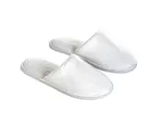 Closed Toe Velour 28cm White Hotel Slipper x 100 Pairs