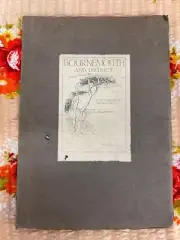 VINTAGE Book - Bournemouth and District - Sketch-book by Dorothy E G Woollard