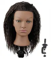 African American Mannequin Head with 100% Human Hair Manikin Head with Stand