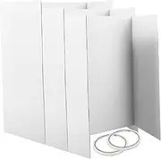 Mobestech White Folding Display Boards Trifold Presentation Boards with Double Sided Tape Large Display