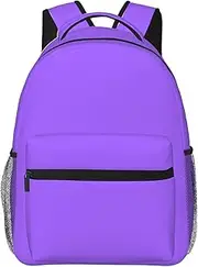 [CHRYSM] Backpack For Girls Boys Teens Schoolbag,Bookbag,Solid Color Light Purple Daypack For High School,College,Travel,Work, Black, One Size