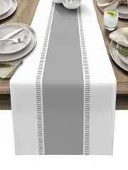 Grey Table Runners Stripes Table Runner Dresser Farmhouse Scarves 70 inches L...