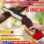 Cordless 8 INCH Wood Cutting Saw Woodworking Chainsaw For Milwaukee 18V Battery