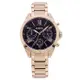 FOSSIL 美國最受歡迎頂尖潮流時尚三眼計時腕錶-黑金-BQ2400W