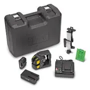 STABILA LAX500G 12-V Crossline Laser Level With Battery/Charger – Green 7 Piece Set 19986