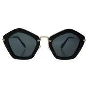 Miu Miu Miu Miu MU SMU 06O 1AB-1A1 - Black/Grey by Miu Miu for Women - 53-25-140 mm Sunglasses