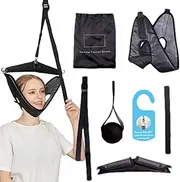 Cervical Traction Device,Home Traction Device For Neck | Ergonomic Soft Portable Strap For Door Sleeping Shoulder Travel Home Workout Yoga Meditation