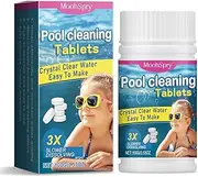 100g Chlorine Tablets for Swimming Pool, Multifunction Chlorine Tablets for Hot Tub, Slow-Dissolving Long-Lasting Pool Cleaning Tablet(Conditioners, Surfactants)