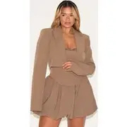Shape Mocha Tailored Cropped Blazer, Mocha