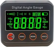 Digital Angle Gauge, Digital Protractor Inclinometer with Audible Buzzer Alerts at Horizontal and Vertical Position V-Groove Magnetic Bottom
