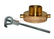 FIRE HYDRANT ADAPTER COMBO 2-1/2" NST(F) x 1-1/2" NPT(M) w/ HD Hydrant Wrench