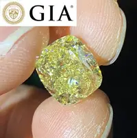 在飛比找Yahoo!奇摩拍賣優惠-【台北周先生】天然Fancy正黃色鑽石 8.02克拉 超巨大