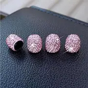 GUPEC 4Pcs Bling Tire Valve Cap Diamond Crown Wheel Caps Rhinestone Clay ABS Car Tires Valves Tyre Stem