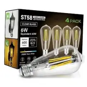 Dusk to Dawn Light Bulbs LED Edison, 60W Equivalent Dusk to Dawn-warm White