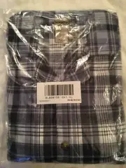 Men's Scandia Woods Blue Plaid Light Flannel Sleep Pants Set Size XL