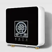 7500W Electric Instant Hot Water System, Tankless Shower Heater with LCD Display Homehold Under Sink Basin, Water Heater System for Kitchen Bathroom Washing