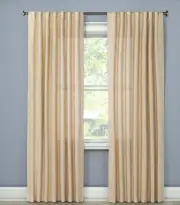 Light Filtering Textured Weave Window Curtain Panel Cream Threshold 54" x 95" L