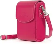 [MegaGear] MG1508 Canon PowerShot SX740 HS, SX730 HS Leather Camera Case with Strap - Hot Pink