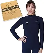 Ho Stevie! Women’s Surfing Wetsuit – Chest Zip Fullsuit – Warm Superstretch 3/2mm or 4/3mm Neoprene w/GBS Seams