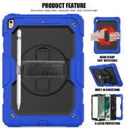 MCC Shockproof iPad Pro 10.5" 2017 Strap Rugged Tough Case Cover Apple [Blue]