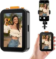 2'' Mini Wireless Selfie Monitor Screen for Phone, with Sounds, Portable Phone Rear Camera Selfie Monitor for Vlog Live Stream and TikTok (Without Clips)