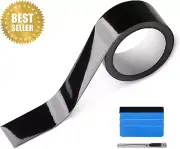 High Gloss Black Vinyl Wrap Kit, Chrome Delete for Trim (2" x 30')