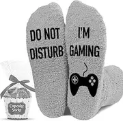 [VICRAZY] Gamers Gifts for Men, Boys - Cool Gifts for Gamers, Gaming Gifts for Men - Gifts for Teen Boys, Gifts for Boyfriend - Christmas Stocking Stuffers for Men, Boyfriend, Son Gaming Novelty Socks Velvet,