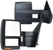 Rearview mirror assembly, Pair Towing Mirrors Power Heated Defrost With Signal Light Manual Controlling Folding Compatible For 2004-2014 Compatible Ford F150 Car Proudcts
