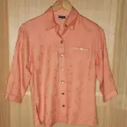 Chico's Design NWT Womens Linen Blend Button Down Shirt Small