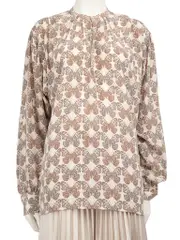 Silk Butterfly Pattern Blouse