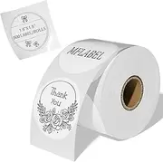 AnnuoYi 1.5 Inches Circle Thermal Sticker Labels - 500 PCS Self-Adhesive Round Direct Thermal Printer Labels for Name Tag, Address, Logo Design, Shipping, DIY Design, QR Code