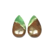Natural Chrysoprase Pear Shape Cabochon Matching Pairs, Making For Earrings #041