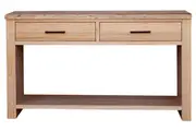MD Clichy Eucalyptus Hardwood 2 Drawer Hall Table