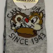 Primark Chip N Dale Socks Set Disney US 6-10 1943 Gray Green New 3 Pack