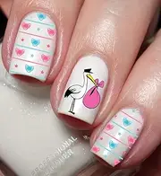 Baby Shower Nail Art Decal Sticker