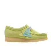 Clarks Wallabee 26175670 Womens Green Oxfords & Lace Ups Casual Shoes