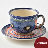 在飛比找PChome24h購物優惠-波蘭陶 仲夏紫蜜系列 花茶杯盤組 200ml 波蘭手工製