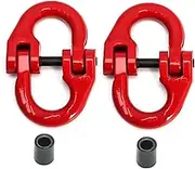 2 Pack Hammerlock Coupling Link 80 Grade G80 Alloy Steel Hammerlock Connecting Link 4400 lbs Working Load, and 17600 lbs Breaking Load 5/16" Connecting Link for Tow Hitch Hammer Lock Chain Connector