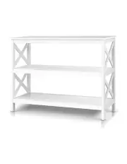 [Artiss] Wooden Storage Console Table in White