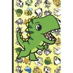 HOME IMPROVEMENT MAINTENANCE AND REPAIR JOURNAL: DINOSAUR CARTOON ON COVER WITH ZEBRAS WHALES DOGS FROGS COWS SLOTHS PENGUINS RACCOONS SHEEP GOATS AND