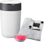 Tommee Tippee Baby Nursery Bundle Includes Twist & Click Nappy Bin with Antib...