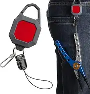 Retractable Keychain | Fly Fishing Gear Tether | Locking Tool Extender | Fishing Keychain Accessory, Outdoor Gear Retractable, Climbing Gear Extender, Fishing Accessory Tether, Key Chain For Hiking