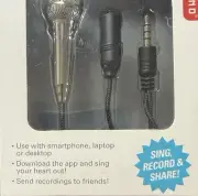 KIKKERLAND MINI KARAOKE MICROPHONE US 133 Sing, Record & Share !