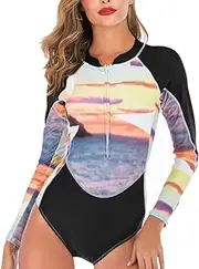 [NBNFMKHI] Surf Swimsuit Long Sleeve Swimsuit Quick-Dry Surf Diving Swimsuit Swimming Surfing