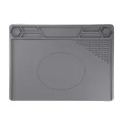Soldering Mat 11.4"x15.7" Silicone Magnetic Electronics Work Mat, Gray