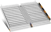 Aluminium Folding Loading Ramp-Heavy Duty Threshold Ramps -300KG Heavy for Doorways, Mobility Scooters, and Outdoor Use- Nonslip Steps(72 * 60cm)