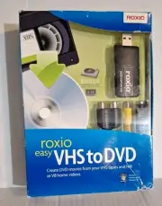 Roxio Easy VHS to DVD VHS Hi8 V8 Video to DVD or Digital Converter Open Box New