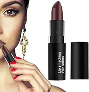 Matte Lipstick, Long Lasting Velvet Lipstick Non-Stick Matte Lip Stick Waterproof Moisturizing Lipsticks for Halloween Themed Makeup, Dark Red