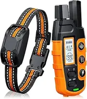 Dog Shock Collar - 3300FT Waterproof Training Collar for Dogs Large Medium Small with Rechargeable Remote, Beep (1-8) Vibration (1-16) and Humane Shock (1-99) Modes (Orange, for One Dog)